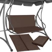 Materiał na siedzisko huśtawki ogrodowej 160 x 100 cm tkanina wodoodporna brązowa