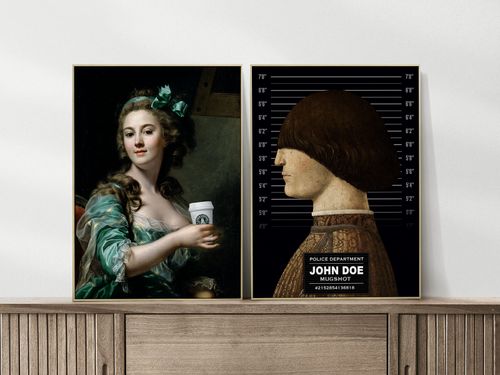 Zestaw dwóch plakatów obrazów 21x29,7 cm A4 na Arena.pl