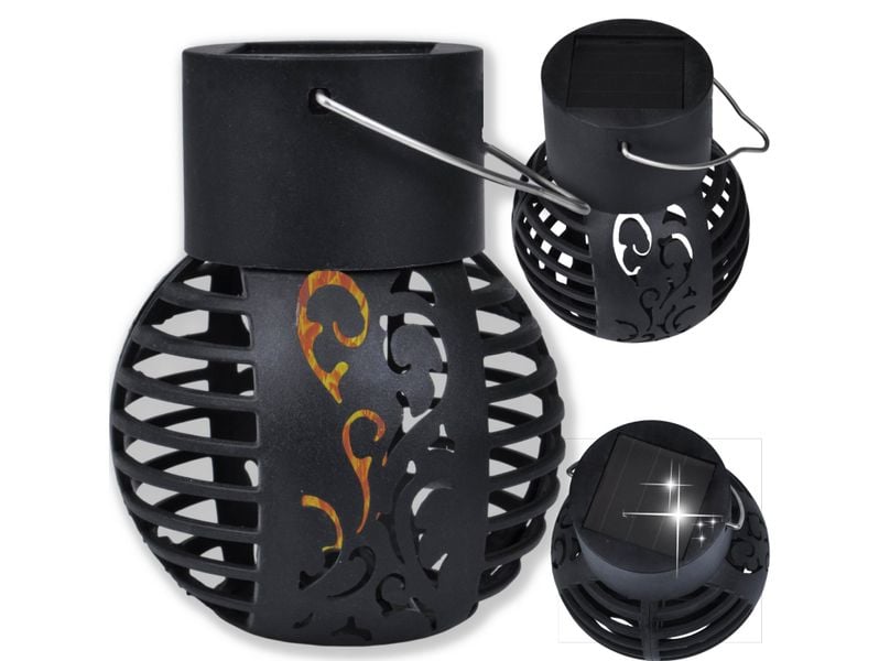 Lampa ogrodowa solarna lampion wisząca kula lampka  9x7 wzór 2 zdjęcie 1