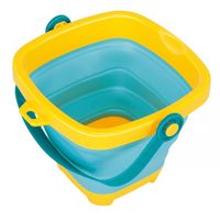 NIEBIESKIE  WIADERKO SKŁADANE Z GRABKAMI ŁOPATKĄ FOREMKI