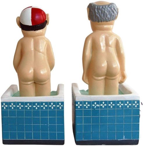 Podpórka do książek Inkognito Loriot „Men in the bath” 17 cm kolorowa na Arena.pl