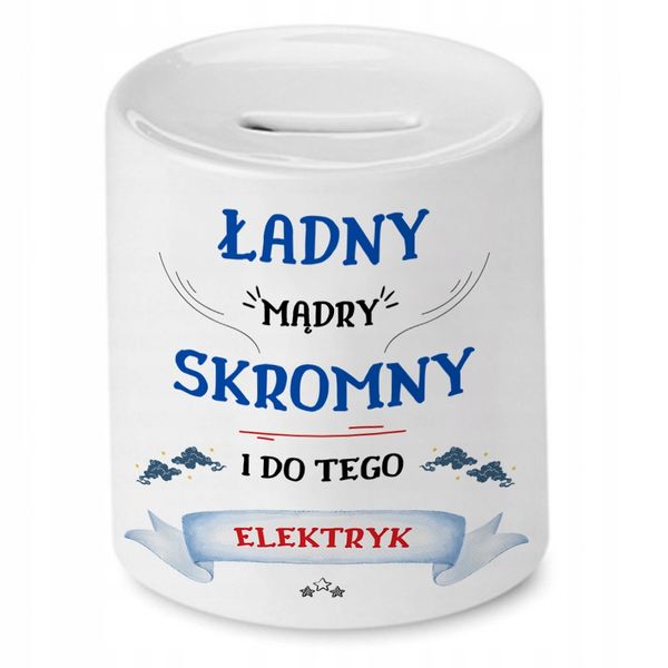 Skarbonka Dla Elektryka Idealny Imieniny Prezent Z Nadrukiem Ze Zdjęciem zdjęcie 1