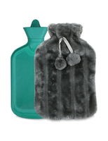 Termofor pluszowy gumowy 2L Grafitowy