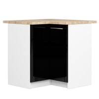 SZAFKA KUCHENNA OLIWIA S 90/90cm + BLAT BIAŁA / CZARNY POŁYSK