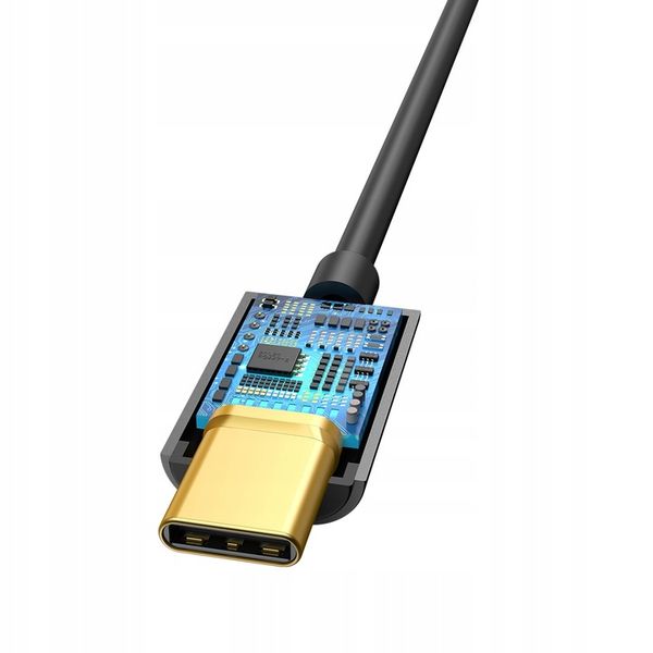 BASEUS ADAPTER PRZEJŚCIÓWKA AUDIO USB-C TYP-C - MINI JACK 3.5MM AUX DAC zdjęcie 3