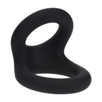 double o silicone cockring - s - black
