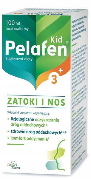 Phytopharm Pelafen KID 3+ Zatoki i Nos 100 ml płyn malinowy zdjęcie 2