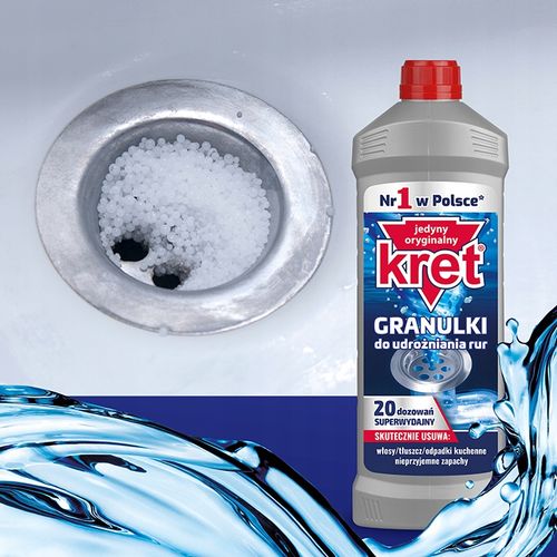 KRET Granulki do Udrożniania Rur Syfonów 3x800g na Arena.pl