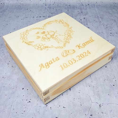 PODWIĄZKA ślubna Grawerowane PUDEŁKO na prezent na wieczór Panieński na Arena.pl