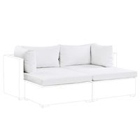 Zestaw poszewek na poduszki ogrodowe kremowy NOTO