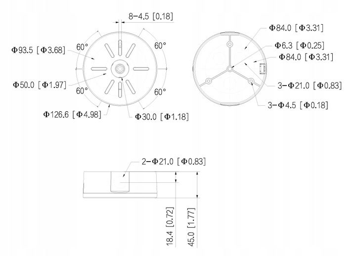 UCHWYT DAHUA PFA1320R zdjęcie 2