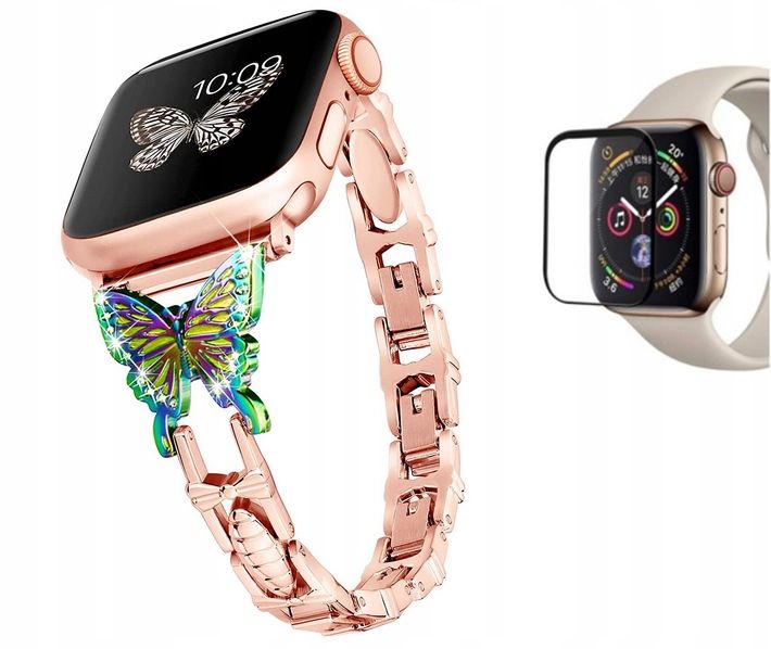 BRANSOLETKA PASEK DO APPLE WATCH 42/44/45/SE SZKŁO zdjęcie 1