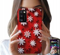 ETUI DO SAMSUNG GALAXY A41 - PŁATKI ŚNIEGU, ŚNIEG, GWIAZDKI, ŚWIĘTA