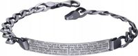 Srebrna bransoleta męska 925 z modlitwą Ojcze Nasz efektowna na prezent
