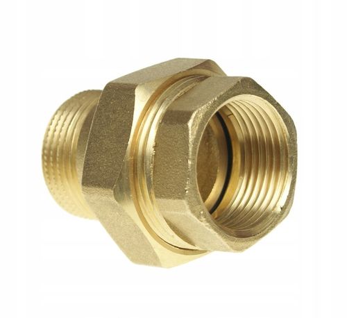 Śrubunek mosiężny 1 " cal prosty z oringiem uszczelką mocny złączka prosta na Arena.pl