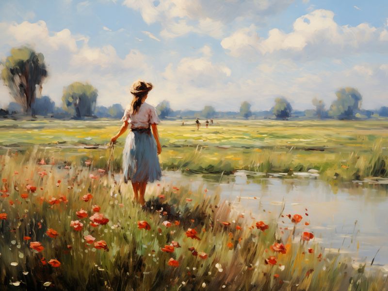Plakat 80x60cm Wiejski Spokój zdjęcie 1