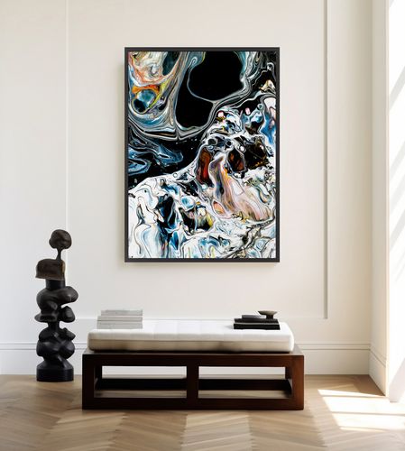 Plakat abstrakcja plakaty abstrakcyjne 21x30 cm w czarnej ramie na Arena.pl
