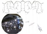 SOPLE GIRLANDA KURTYNA 200 LED ZIMNA BIEL + FLASH