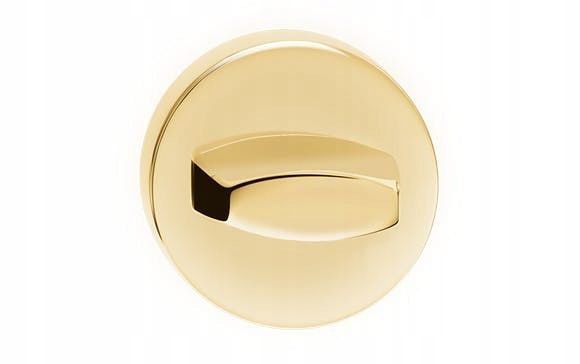 SZYLD DOLNY OKRĄGŁY ZŁOTY BŁYSZCZĄCY BLOKADA WC zdjęcie 1