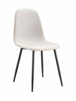 Krzesło welurowe tapicerowane nowoczesne do jadalni salonu Monica1 beżowe