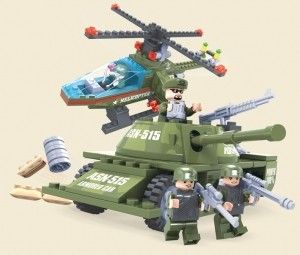 KLOCKI ARMIA 22605 POJAZD Z HELIKOPTEREM - 253 elementy na Arena.pl