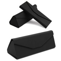 Etui na okulary składane w trójkąt ET-133F czarny mat