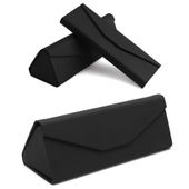 Etui na okulary składane w trójkąt ET-133F czarny mat