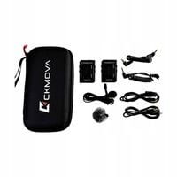 Mikrofon bezprzewodowy dwukanałowy krawatowy wbudowany akumulator 2.4 GHz