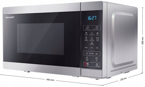 Kuchenka mikrofalowa Sharp MS02E-S Wolnostojąca 20L 800W 8 programów Timer na Arena.pl