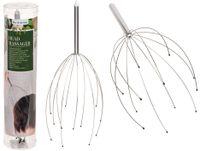 Stalowy Ajurwedyjski RĘCZNY MASAŻER do Skóry Głowy + Etui