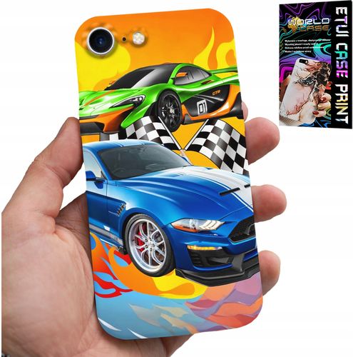 ETUI DO IPHONE 7 / 8 / SE2 - DLA DZIECI, SAMOCHODY WYŚCIGOWE WYŚCIGI na Arena.pl