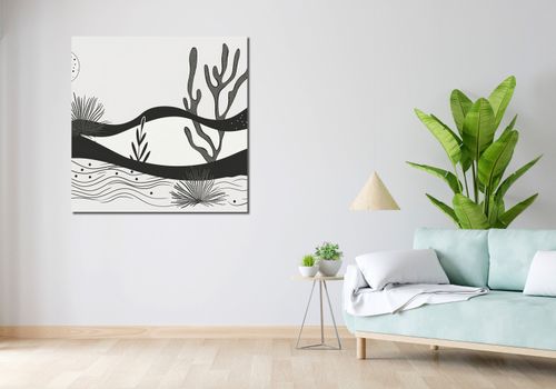 Obraz 100x100cm Ogród przy Nocy na Arena.pl