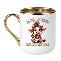 MOO... BITCH! Wzór - Elegant Biało-Złoty 330 ml