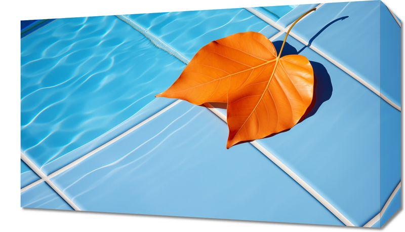 Obraz 50x30cm Liść przy Wodzie zdjęcie 1