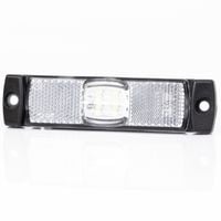 Lampa obrysowa LED 12V 24V 36V Biała z odblaskiem i wiązką elektryczną