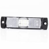 Lampa obrysowa LED 12V 24V 36V Biała z odblaskiem i wiązką elektryczną