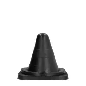 all black ab66 korek analny 19 cm - anatomiczny model z rowkami