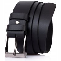 SEPHER Pasek skórzany AUTHENTIC męski CZARNY jeans