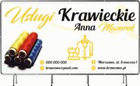 BANER REKLAMOWY 100x50cm projekt w cenie DUŻY WYBÓR USŁUGI KRAWIECKIE