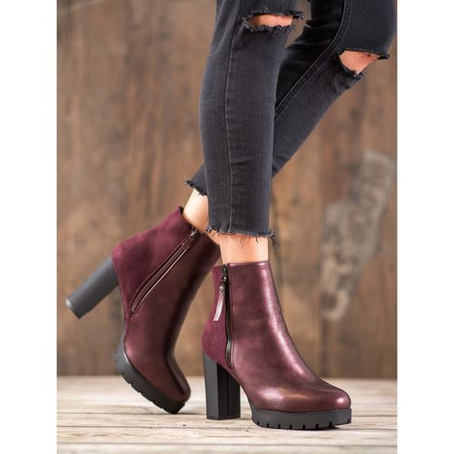 Bordowe Botki Na Platformie r.37 na Arena.pl