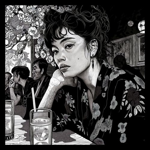 Plakat 40x40cm Czarne Kimono na Arena.pl