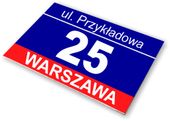 TABLICA ADRESOWA Tabliczka NUMER NA DOM 30 x 21 cm