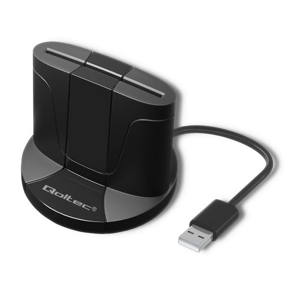 Qoltec Inteligentny czytnik chipowych kart ID SCR-0632 | USB typu C zdjęcie 2