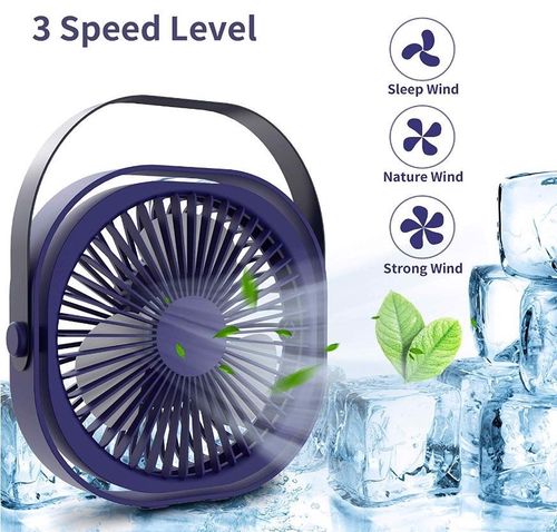 Mini Wentylator Usb Stołowy 3 Prędkości Akumulator na Arena.pl