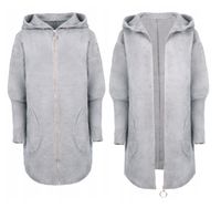 PŁASZCZ ALPAKI KURTKA ZAMEK WEŁNA SUWAK SZARY