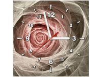 30X30CM ZEGAR RÓŻA KTALNA JASNY RÓŻ OBRAZ DRUK DREWNO