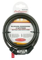 Blokada rowerowa 6mm x150cm - szyfr firmowy