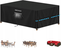 POKROWIEC NA MEBLE OGRODOWE PLANDEKA NA STÓŁ KRZESŁA WODOODPORNY 220x120x75