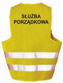 Kamizelka odblaskowa imprezowa  SŁUŻBA PORZĄDKOWA