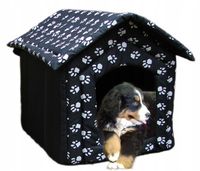 BUDKA Z MATERIAŁU psa kota SKŁADANY DOMEK duża buda czarna kojec XXL R.4